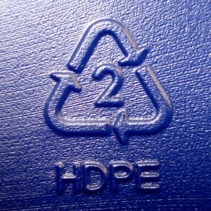 HDPE 2 Symbol On Plastic